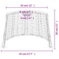 vidaXL Tienidlo na stropnú lampu, hnedé Ø45x28 cm, prútie