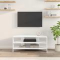 vidaXL RohováTVskriňa 102x40,5x45cm Vysoko lesklá biela