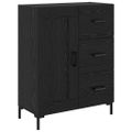 vidaXL Highboard 2 ks Čierny dub 69,5 x 34 x 180 cm Kompozitné drevo
