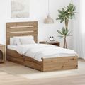 vidaXL Rám postele Remeselný dub 90 x 190 cm Kompozitné drevo