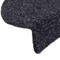 vidaXL Schodové rohože, samolepiace, 10 ks, 56x17x3 cm, čierne, polkruhové