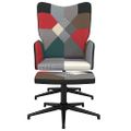 vidaXL Relaxačné kreslo s podnožkou vzor patchwork látkové