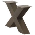 vidaXL Nohy konferenčného stolíka v tvare X, 2 ks, prírodná oceľ, 60 x (30-31) cm, oceľ