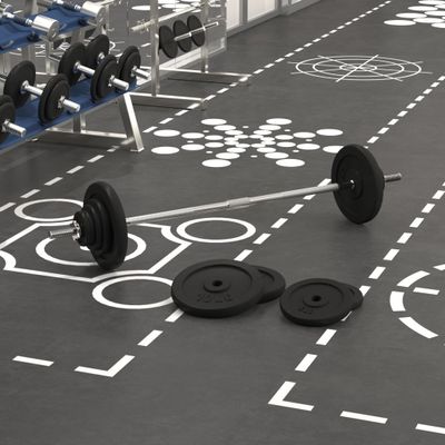 vidaXL Obojručná činka so závažiami 60 kg, liatina