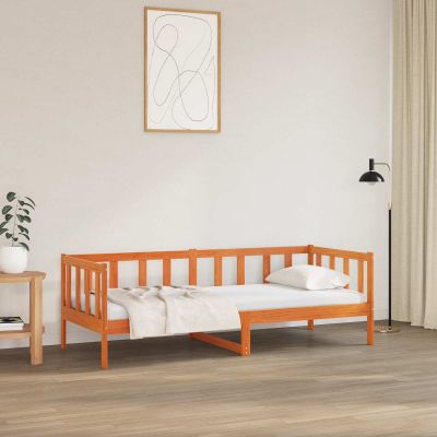 vidaXL Rám postele Včelí hnedý 90 x 190 cm Masívne borovicové drevo