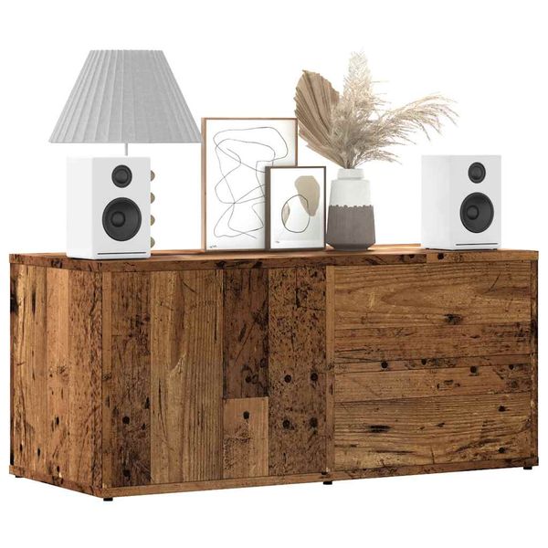 vidaXL TV skrinka staré drevo 80x34x35,5 cm kompozitné drevo