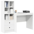 vidaXL Stôl Biela 135,5 x 50 x 127 cm 2 ks