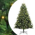 vidaXL Umelý skladací vianočný stromček 300 LED diód Zelená 240 cm