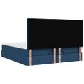 VidaXL Osmanská posteľ s matracom a LED diódami Modrá látka 180x200 cm