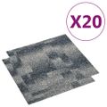 vidaXL Podlahové kobercové dlaždice 20 ks 5 m², tmavomodré