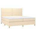 vidaXL Boxspring posteľ s matracom krémová 200x200 cm látka