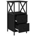 vidaXL Nočný stolík 2 ks Čierny dub 34 x 35,5 x 70 cm Kompozitné drevo