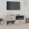 vidaXL TV skrinka betónová sivá 100x35x40 cm spracované drevo