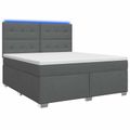 vidaXL Posteľ boxspring s matracom Tmavosivá 140 x 190 cm Látka
