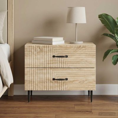 vidaXL Nočný stolík Dub sonoma 62 x 34,5 x 47,5 cm Kompozitné drevo