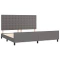 vidaXL Posteľný rám s čelom sivý 200x200 cm umelá koža