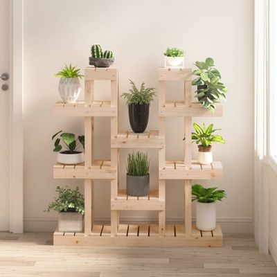 vidaXL Stojan na rastliny 104,5x25x109,5 cm masívna borovica
