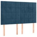 vidaXL Posteľný rám boxsping s matracom tmavomodrý 140x190 cm zamat