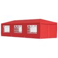 vidaXL Párty stan 900 x 300 x 255 cm Červená PE a oceľ