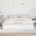vidaXL Otomanový posteľný rám s úložiskom Biely 203 x 180 x 25 cm