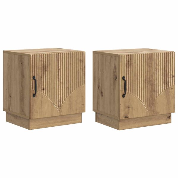 vidaXL Nočný stolík 2 pcs Dub artisan 43 x 34,5 x 47 cm