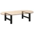 vidaXL Nohy konferenčného stolíka, čierne, 2 ks, 70 x (30-31) cm, oceľové