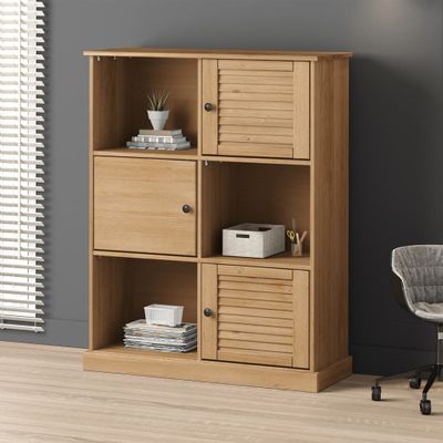 vidaXL Knižnica VIGO 90x35x114,5 cm masívna borovica