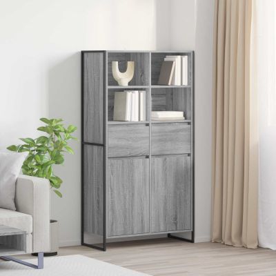 vidaXL Servírovacia skriňa 2 pcs Sivý Sonoma 81 x 36 x 150.5 cm