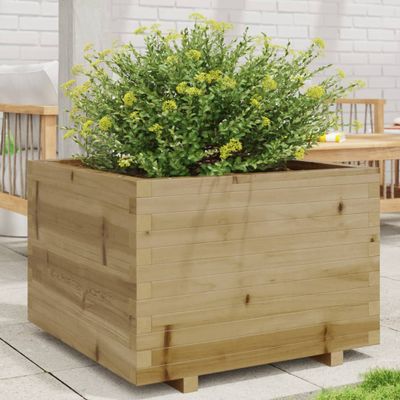 vidaXL Záhradný kvetináč 70x70x49,5 cm impregnovaná borovica