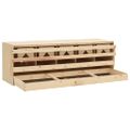 vidaXL Hniezdo pre sliepky, 5 priehradiek 117x33x38cm borovicový masív