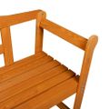 vidaXL Vonkajšia lavička 2 -Seater 119 x 44 x 76 cm Hnedá Obdĺžnikový