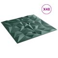 vidaXL Nástenné panely 48 ks 50 x 50 cm Amethyst Zelený XPS Pena