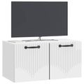vidaXL Nástenná TV skrinka Biela s vysokým leskom 59,5 x 31 x 30 cm