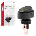 Prepínač kolískový oválny so žltou LED diódou AMiO-03088
