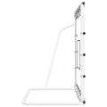 vidaXL Futbalový nahrávač, bielo čierny 184x61x123 cm, oceľ a PE