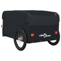 vidaXL Vozík za bicykel, čierny 45 kg, železo