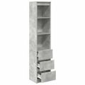 vidaXL Highboard Concrete Grey 37,5x35x180 cm Konštrukčné drevo