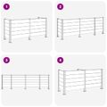 vidaXL Plot pre odpadkový kôš Sivá 237 x 85 x 115 cm Hliník a WPC