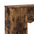 vidaXL Rám krbu Dymový dub 102 x 20 x 102 cm Kompozitné drevo