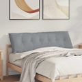 vidaXL Poduška na chrbát Svetlosivá 160 x 19 x 50 cm látka