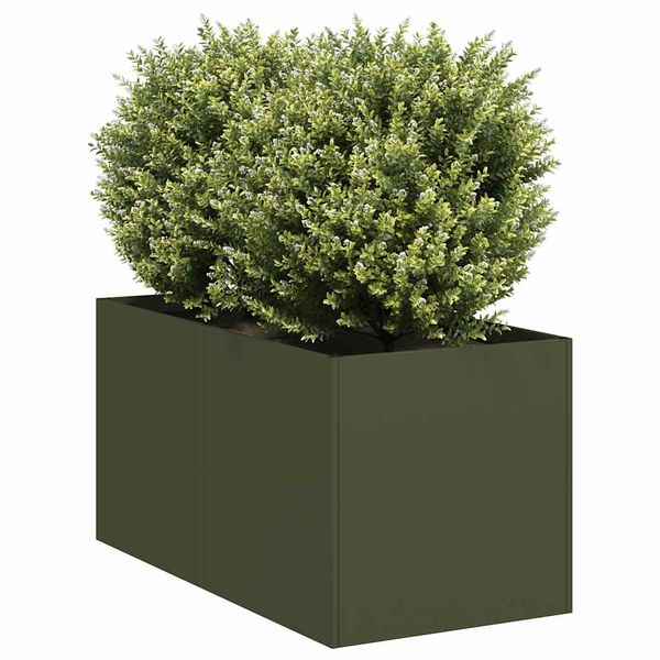 VidaXL kvetináč Olive Green 40x80x40 cm Oceľ valcovaná za studena