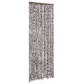 vidaXL Záves proti muchám hnedo-biely 90x200 cm ženilka