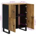 vidaXL Komoda so 4 dvierkami 60x33x75 cm masívny mangovník