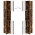 vidaXL Sada kúpeľňového nábytku 4 ks Dymová dub 35 x 30 x 192 cm
