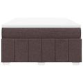 vidaXL Boxspring posteľ s matracom tmavohnedá 140x190 cm látka