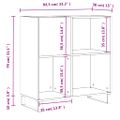 vidaXL Skrinka na platne sivá sonoma 84,5x38x48 cm kompozitné drevo