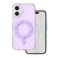 Bubble Dots Mag puzdro na iPhone 16 6,1" fialové
