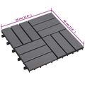 vidaXL Dlažba na terasu 10 ks Sivá 30 x 30 cm Akáciové tvrdé drevo