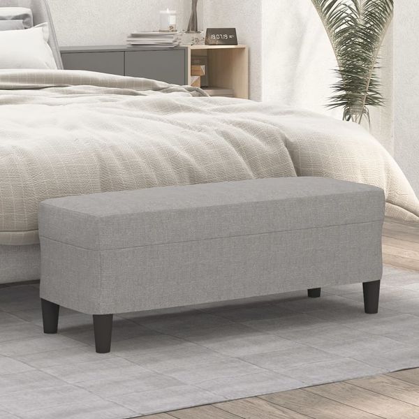 vidaXL Lavička bledosivá 100x35x41 cm látka