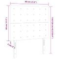 vidaXL Čelo postele s LED modré 80x5x118/128 cm látka